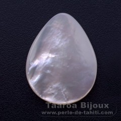 Mother-of-pearl drop shape - 25 x 20 mm