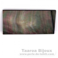 Tahitian mother-of-pearl rectangle shape - 50 x 25 mm