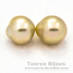 Lot of 2 Australian Pearls Semi-Baroque AA from 12.1 to 12.2 mm