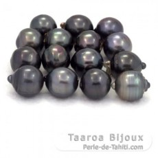 Lot of 15 Tahitian Pearls Baroque D from 12  12.4 mm