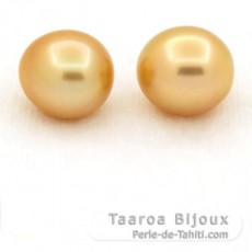 Lot of 2 Australian Pearls Semi-Baroque C 10.6 and 10.7 mm
