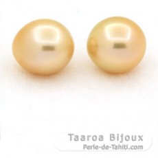 Lot of 2 Australian Pearls Semi-Baroque C 10.7 and 10.8 mm