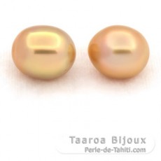Lot of 2 Australian Pearls Semi-Baroque C 11.8 and 11.9 mm