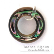 Mother-of-pearl ring shape - 12 mm diameter
