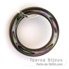 Abalone Mother-of-pearl ring shape - 18 mm diameter