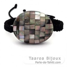 Tahitian Mother of Pearl and Nylon Bracelet