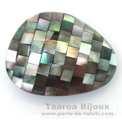 Mother-of-pearl nugget shape - 46 x 35 x 15 mm