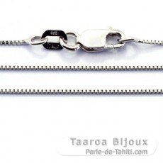 Rhodiated Sterling Silver Chain - Length = 50 cm - 20'' / Diameter = 0.6 mm