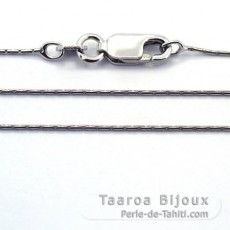Rhodiated Sterling Silver Chain - Length = 45 cm - 18'' / Diameter = 0.7 mm