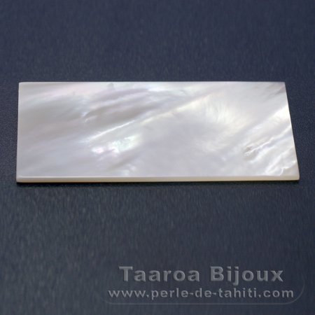 Mother-of-pearl rectangle shape - 50 x 25 x 1 mm