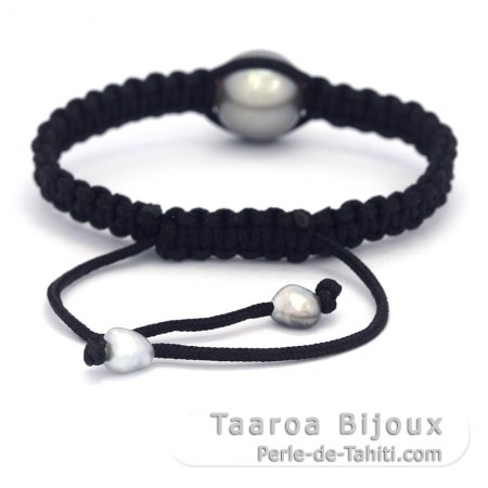 Bracelet mala bouddha perles noires - Ninanina