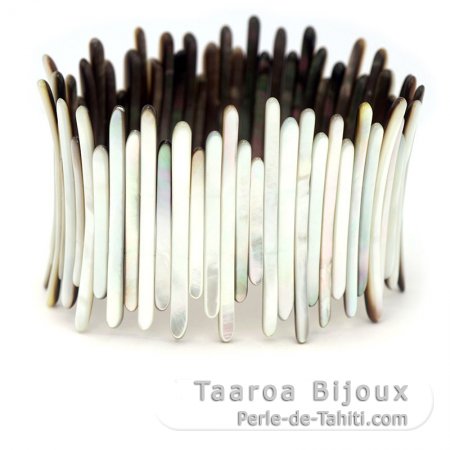 Tahitian Mother-of-pearl bracelet - Diameter = 6.5 cm