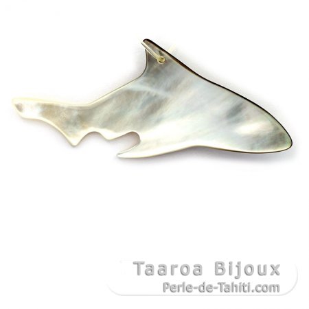 Tahitian Mother-of-Pearl Shark Pendant