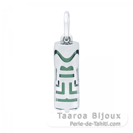 Silver and Aventurine Tiki - 15 mm - Abundance