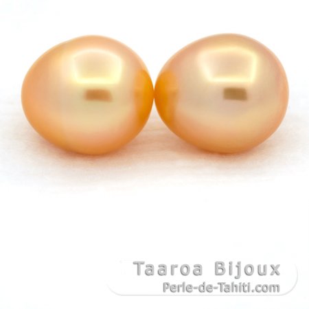 Lot of 2 Australian Pearls Semi-Baroque BC 12.2 mm