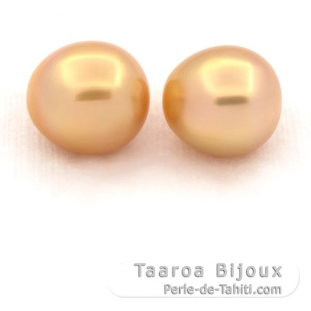 Lot of 2 Australian Pearls Semi-Baroque C 11.6 and 11.9 mm