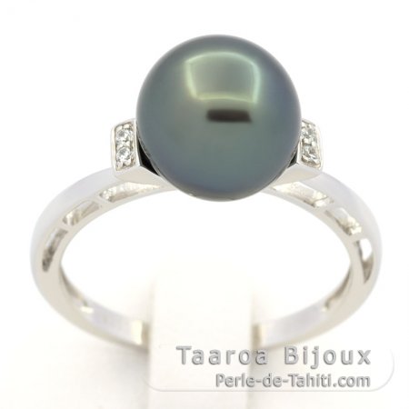 Tahitian pearl hotsell ring sterling silver