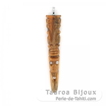 Tahitian Tiki Pendant in Swordfish Bill