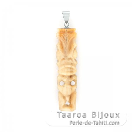 Tahitian Tiki Pendant in Swordfish Bill