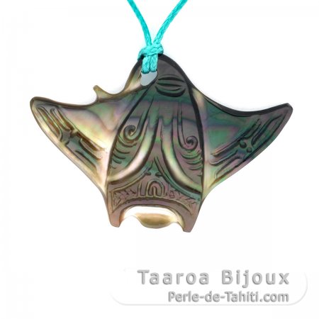 Tahitian Mother-of-Pearl Manta Ray Pendant