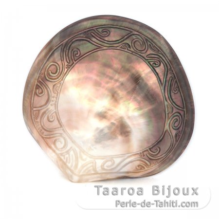 Engraved Tahitian Mother of Pearl