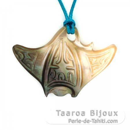 Tahitian Mother-of-Pearl Manta Ray Pendant