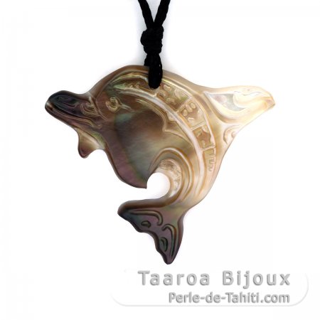 Tahitian Mother-of-Pearl Dolphin Pendant