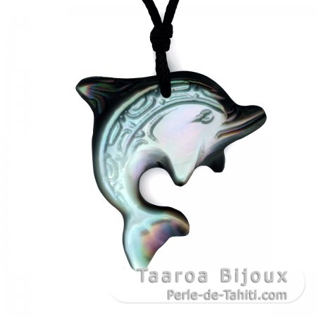Tahitian Mother-of-Pearl Dolphin Pendant