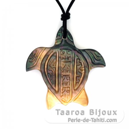 Tahitian Mother-of-Pearl Turtle Pendant