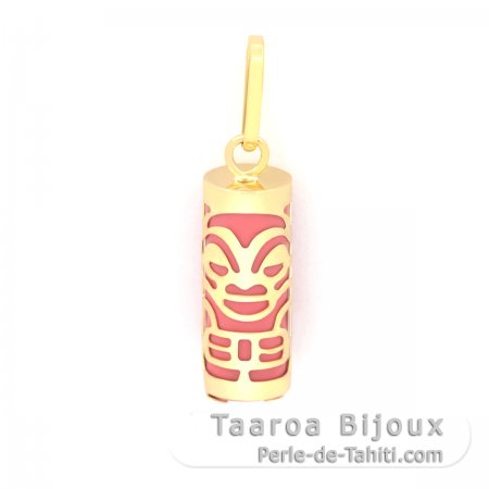 18K Gold Pendant and Turquoise - 12 mm - Health