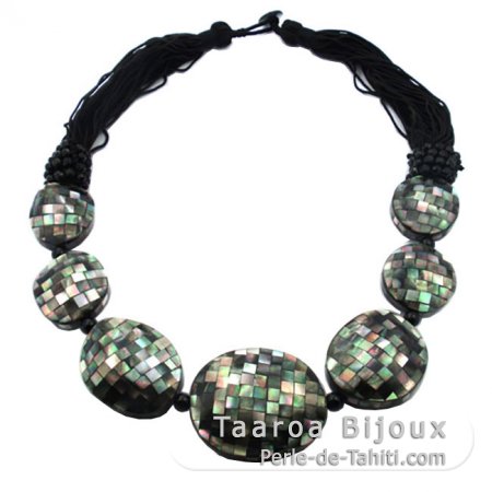 Tahitian Mother-of-pearl necklace - Length = 55 cm