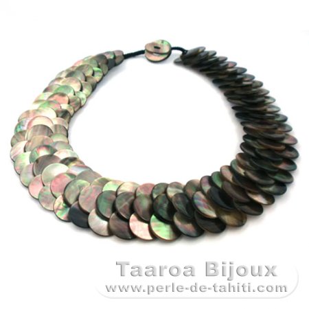 Tahitian Mother-of-pearl necklace - Length = 45 cm