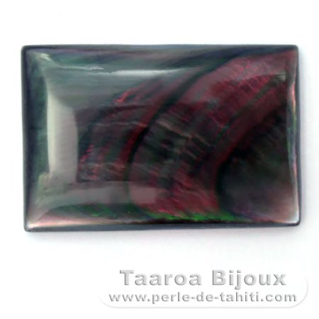 Tahitian mother-of-pearl rectangle shape - 30 x 20 x 4 mm