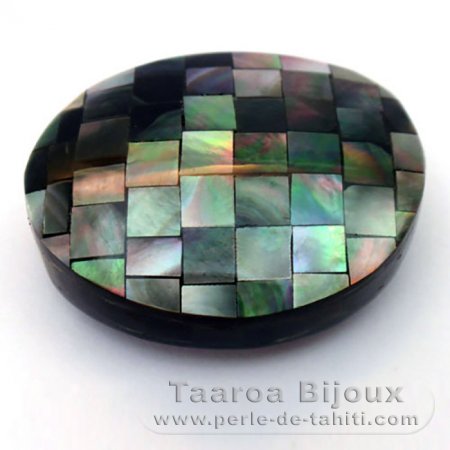 Mother-of-pearl nugget shape - 37 x 30 x 13 mm