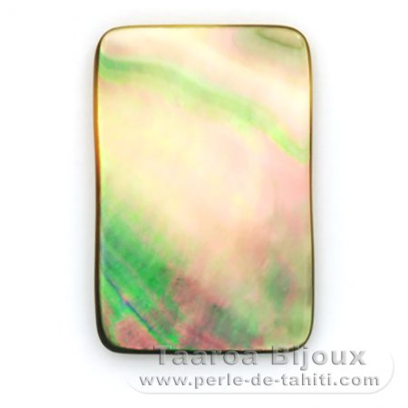 Tahitian mother-of-pearl rectangle shape - 30 x 20 mm