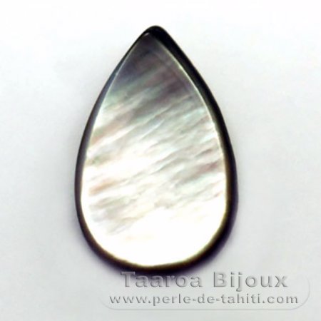 Mother-of-pearl drop shape - 25 x 20 mm