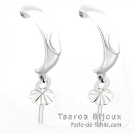 Earrings for pearls from 8 to 11 mm - Silver .925