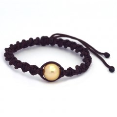 Nylon Bracelet and 1 Australian Pearl Round C 10.8 mm