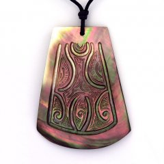 Mother-of-Pearl Pendant and Cotton Necklace