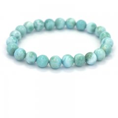 Bracelet of 23 Larimar Beads - 15 cm - 15 gr
