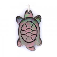 Tahitian Mother-of-Pearl Turtle Pendant