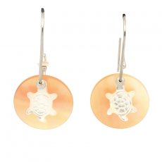 Rhodiated Sterling Silver Earrings with Australian Mother-of-Pearl