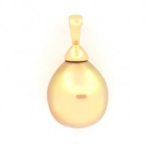 18K solid Gold Pendant and 1 Australian Pearl Semi-Baroque B 11.9 mm