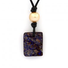Australian Boulder Opal - 23.7 carats and 1 Australian Pearl Semi-Baroque C 10 mm