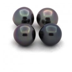 Lot of 4 Tahitian Pearls Semi-Baroque B from 11 to 11.3 mm