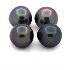 Lot of 4 Tahitian Pearls Semi-Baroque B from 11 to 11.3 mm