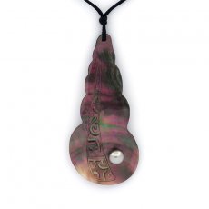 Mother-of-Pearl pendant and 1 Keishi