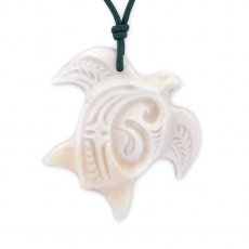 Turtle Pendant in Bone