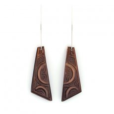 Rhodiated Sterling Silver Earrings and Tahitian Mother-of-Pearl