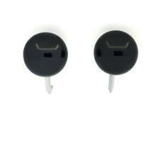 Aretes de Plata y 2 Perlas de Tahiti Redondas C 7.8 mm